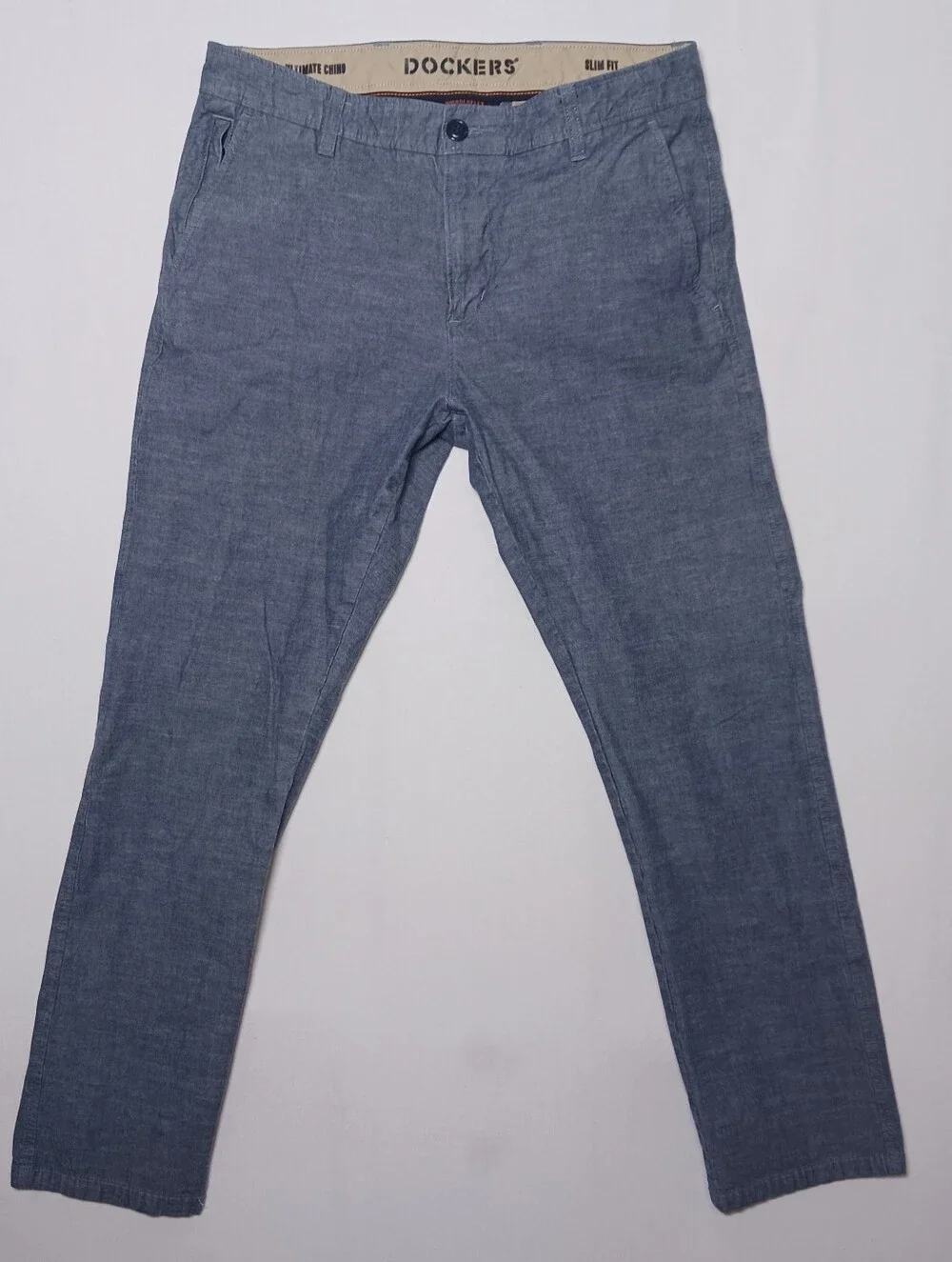 Dockers Smart Flex Mens Ultimate Slim Fit Chino Pants 32X28 Slate Blue